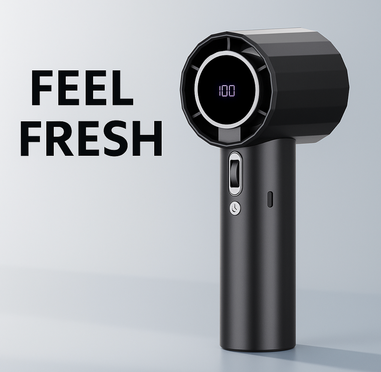 Portable Mini Fan with Battery Display