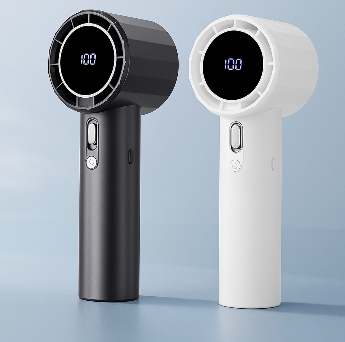 Portable Mini Fan with Battery Display